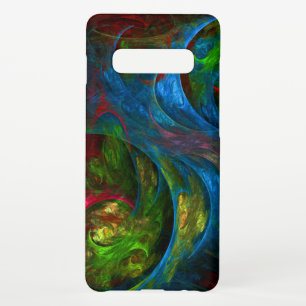 Genesis Blue Abstract Art Matte Samsung Galaxy Case