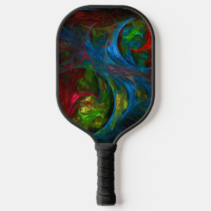 Genesis Blue Abstract Art Pickleball Paddle