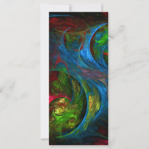Genesis Blue Abstract Art Rack Card