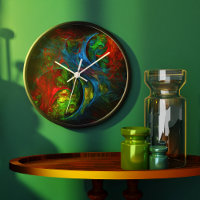 Genesis Blue Abstract Art Round