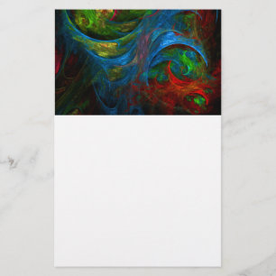 Genesis Blue Abstract Art Stationery