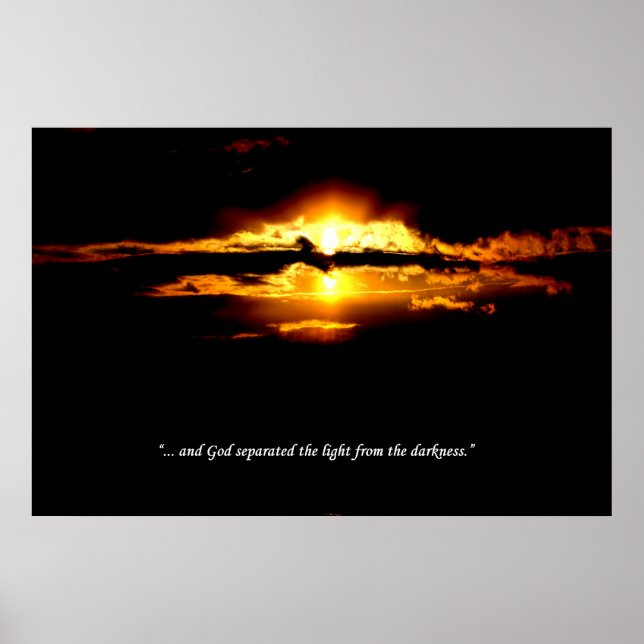 Genesis Collection-"separated light from darkness" Poster (Front)