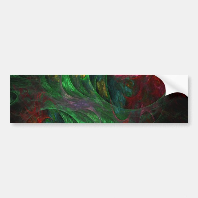 Genesis Green Abstract Art Bumper Sticker (Front)