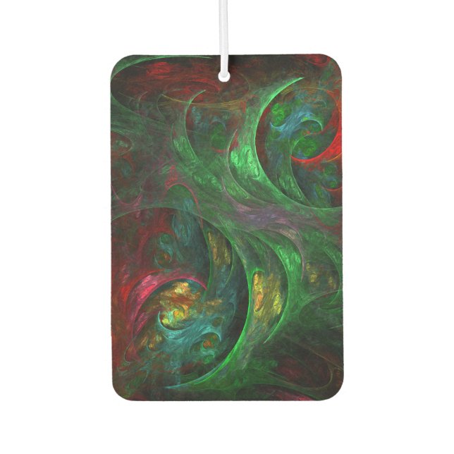 Genesis Green Abstract Art Car Air Freshener (Front)