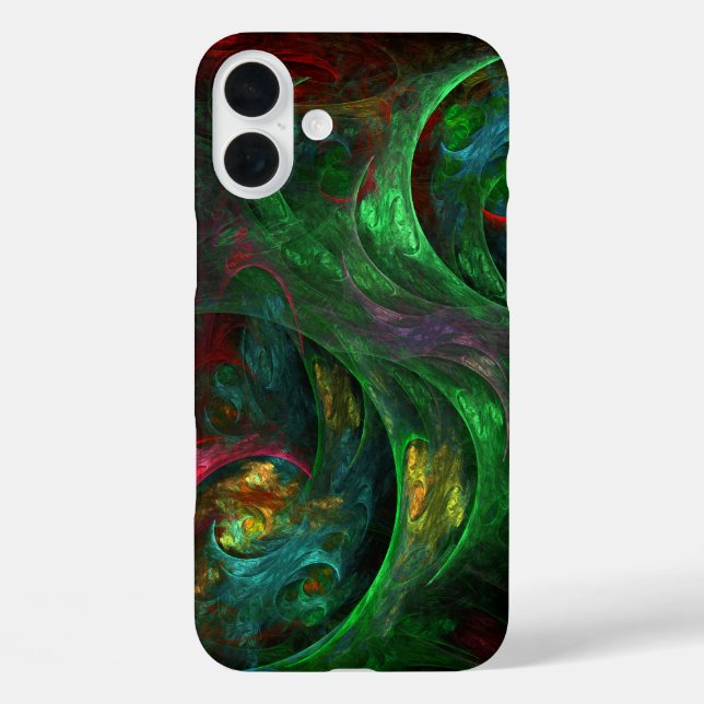 Genesis Green Abstract Art Case-Mate iPhone Case (Back)
