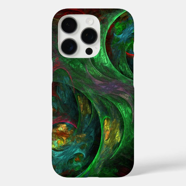 Genesis Green Abstract Art Case-Mate iPhone Case (Back)