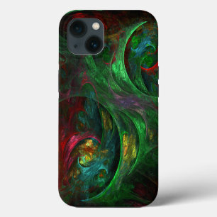 Genesis Green Abstract Art iPhone 13 Case