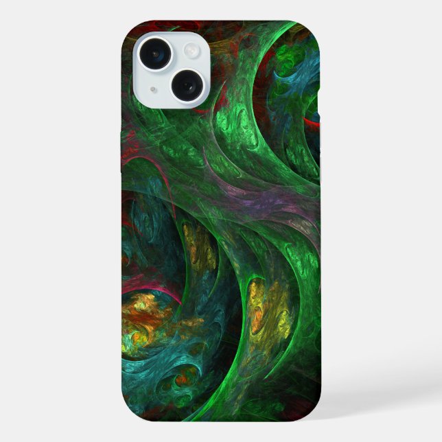 Genesis Green Abstract Art iPhone Case (Back)