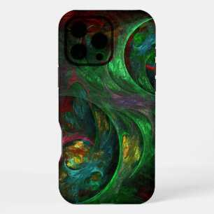 Genesis Green Abstract Art iPhone 16 Pro Max Case