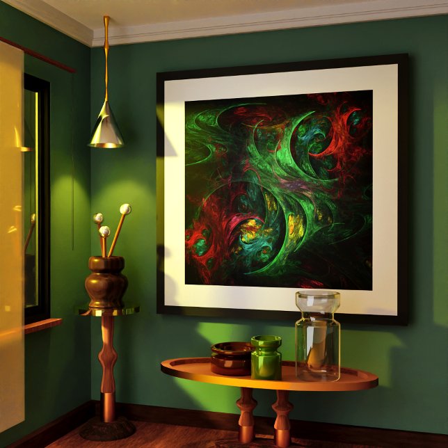 Genesis Green Abstract Art Print (Genesis Green Abstract Art Poster)
