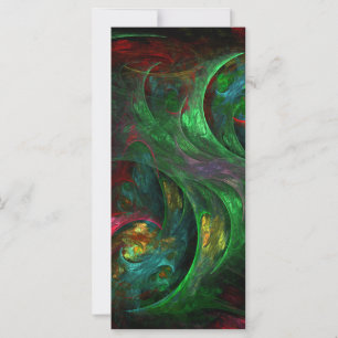Genesis Green Abstract Art Rack Card