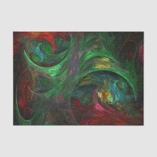 Genesis Green Abstract Art Tissue Paper