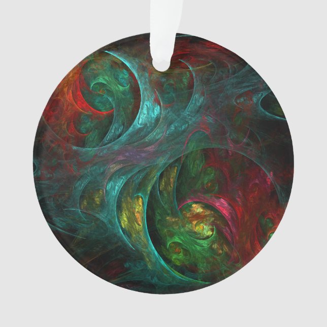 Genesis Nova Abstract Art Acrylic Circle Ornament (Front)