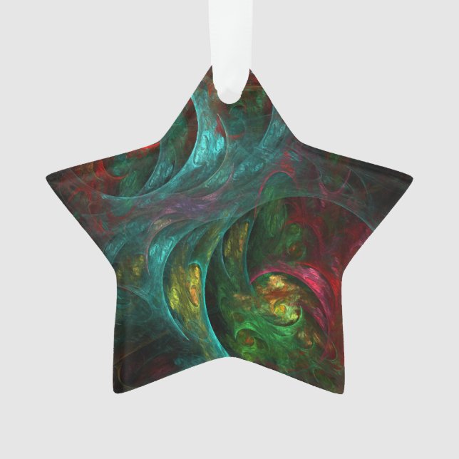 Genesis Nova Abstract Art Acrylic Star Ornament (Front)