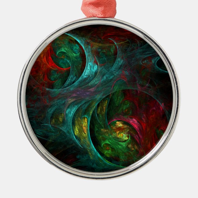 Genesis Nova Abstract Art Round Metal Tree Decoration (Front)