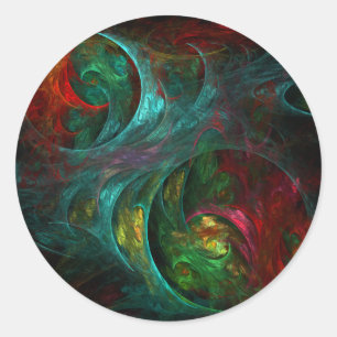 Genesis Nova Abstract Art Round Sticker