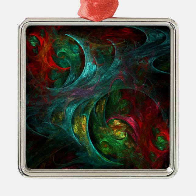 Genesis Nova Abstract Art Square Metal Tree Decoration (Front)