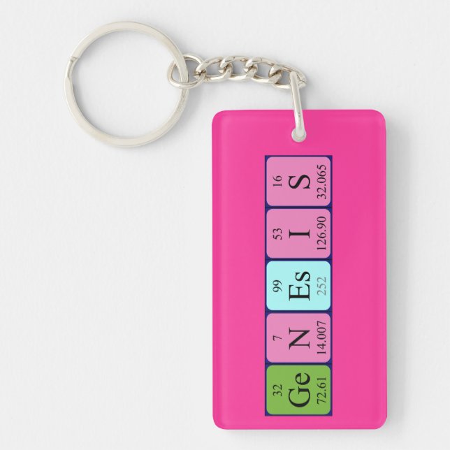 Genesis periodic table name keyring (Front)