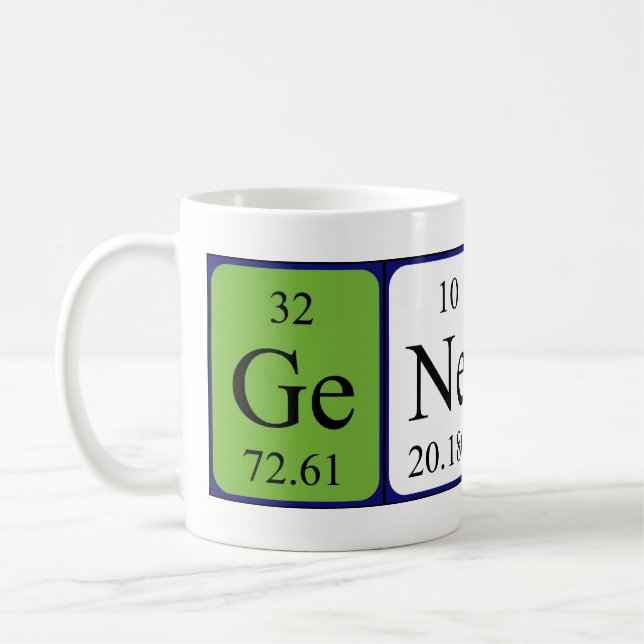 Genesis periodic table name mug (Left)