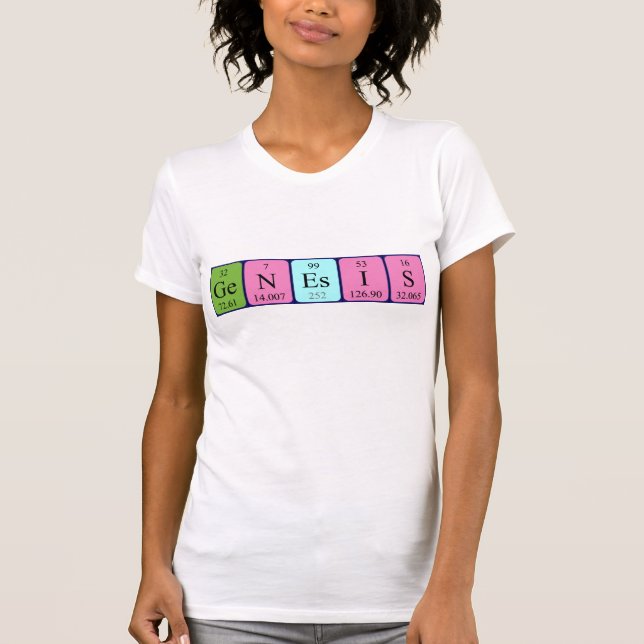 Genesis periodic table name shirt (Front)