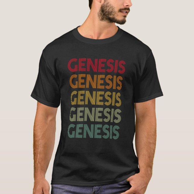 Genesis Retro Name Humour Nickname T-Shirt (Front)