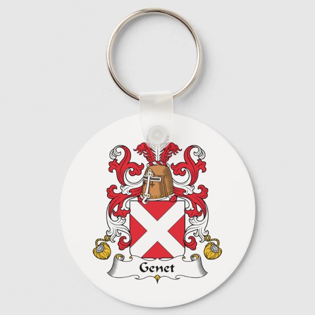 Genet Family Crest Key Ring (Front)