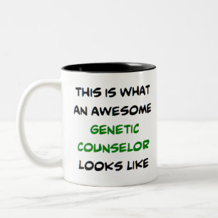 genetic counsellor, awesome Two-Tone coffee mug
