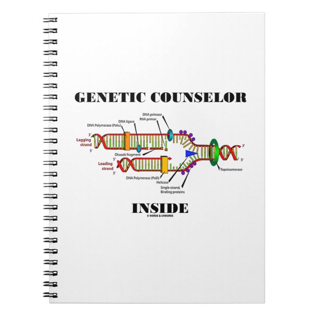 Genetic Counsellor Inside (DNA Replication) Spiral Notebook (Front)