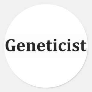 geneticist classic round sticker