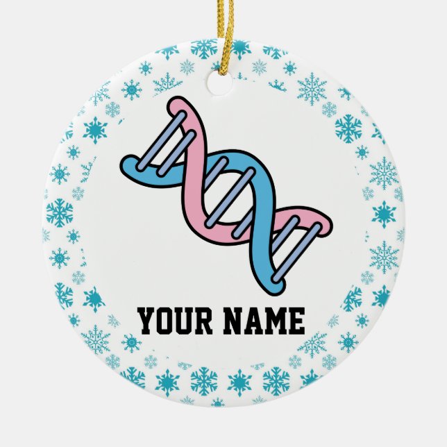 Geneticist Genetics Counsellor DNA Ceramic Tree Decoration (Front)