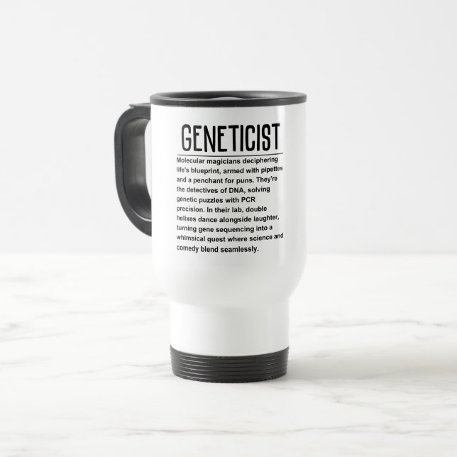 Geneticist Travel Mug (Front Left)