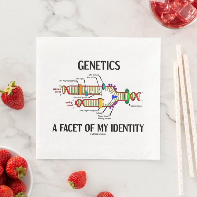 Genetics A Facet Of My Identity DNA Replication Napkin (Insitu)