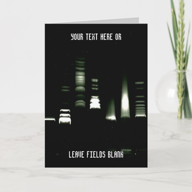 Genetics DNA Gel Electrophoresis Customisable Card (Front)