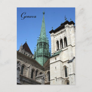 geneva cathedral postcard