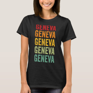 Geneva County Alabama Rainbow Text Design T-Shirt