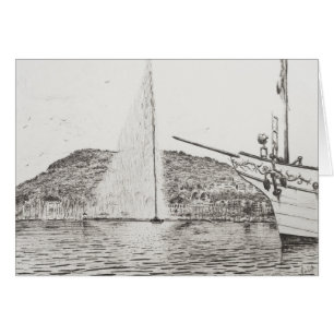 Geneva Fountain and Bow of pleasure Boat 2011