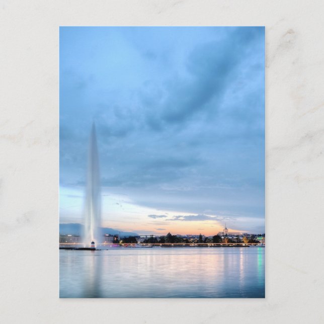 Geneva fountain, Switzerland Postcard (Front)