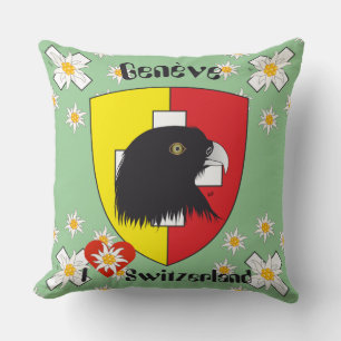 Geneva / Genève Switzerland Suisse Svizzera Kisse Cushion
