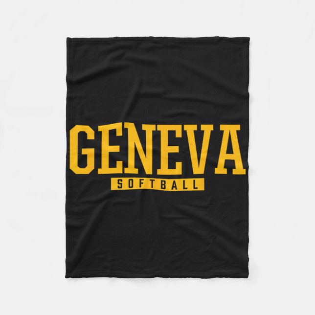 Geneva High School Softll  Fleece Blanket (Front)