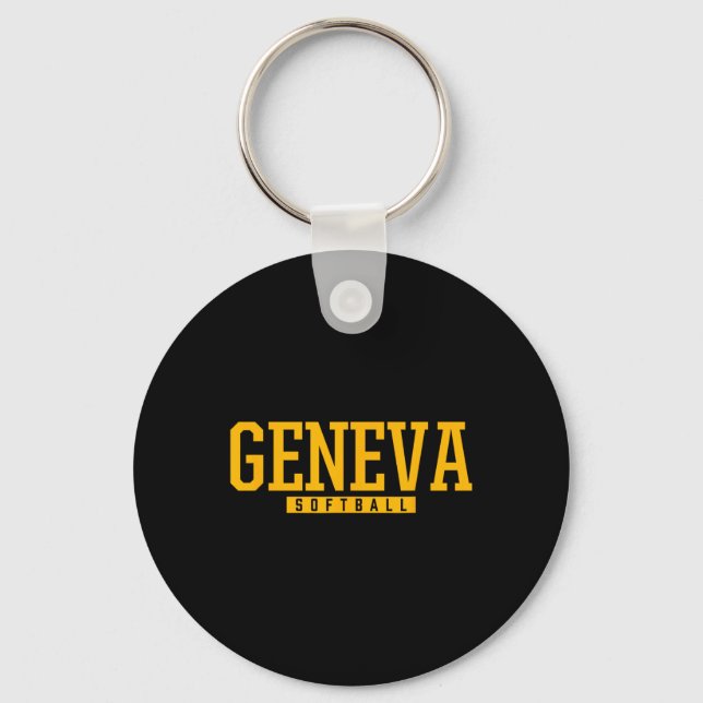 Geneva High School Softll  Key Ring (Front)