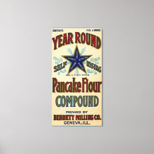 Geneva Illinois Bennett Milling Company Fox River Canvas Print