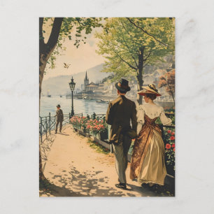 Geneva Lakeside Vintage Postcard