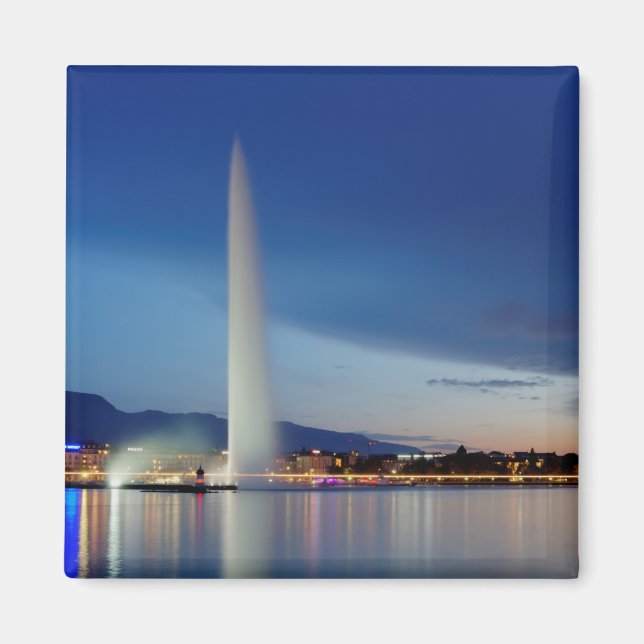 Geneva panorama, Switzerland Magnet (Front)