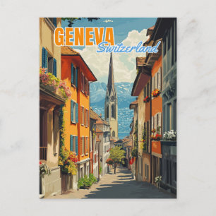 Geneva Switzerland Alps Postcard