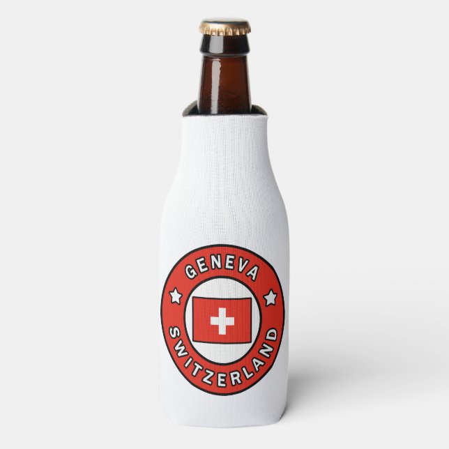Geneva Switzerland Bottle Cooler (Bottle Front)