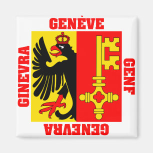 Geneva Switzerland Canton Flag Magnet