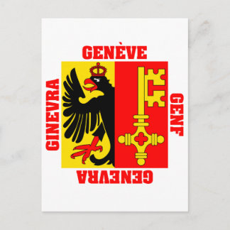 Geneva Switzerland Canton Flag Postcard