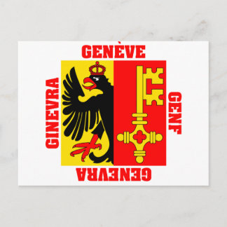 Geneva Switzerland Canton Flag Postcard