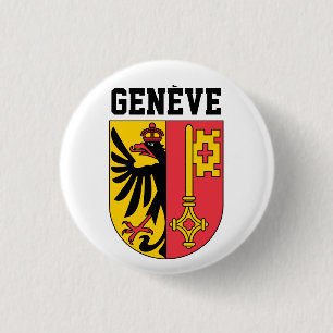 Geneva, Switzerland - coat of arms 3 Cm Round Badge
