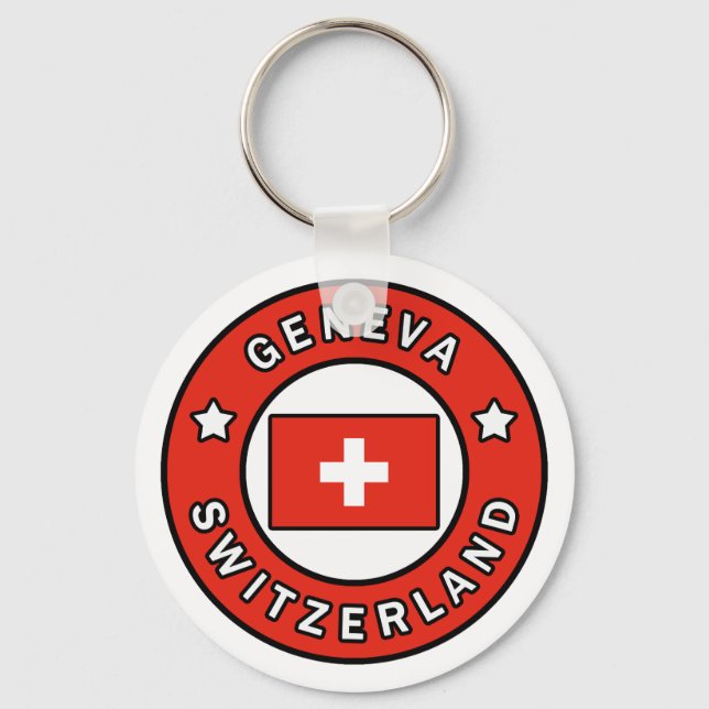 Geneva Switzerland Key Ring (Front)